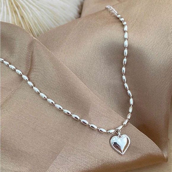 925 Sterling Silver Women's Heart Shaped Pendant Bracelet - Picture 5 of 5
